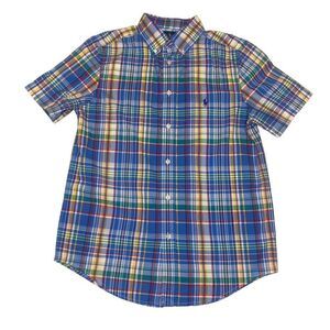 Ralph Lauren Plaid Short Sleeves Button Down Shirt Size‎ Boys Large 14 16